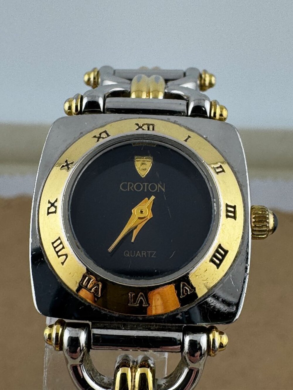 Vintage Croton Two Tone Gold and Silver Watch